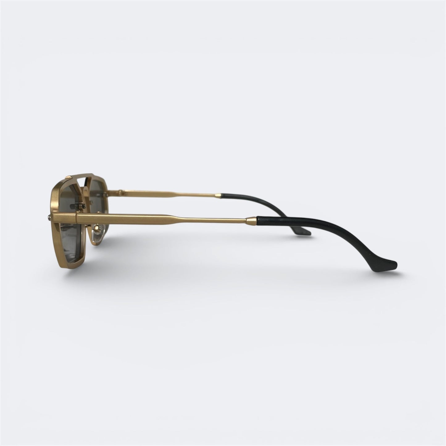 Monarch - 2521 - Golden Black - Octagon - Metal - sunglasses
