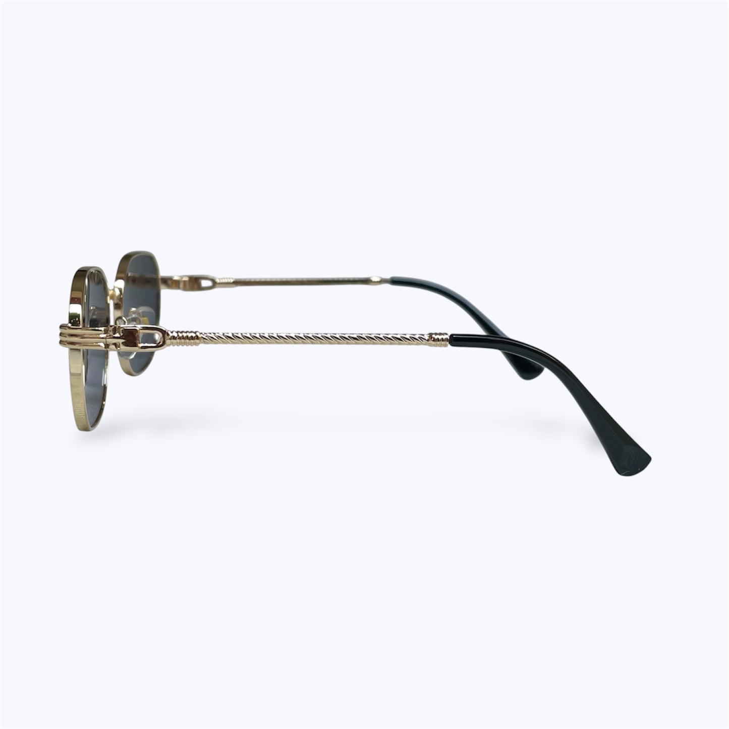 6837 - Golden Black - Hexagon - Metal - sunglasses
