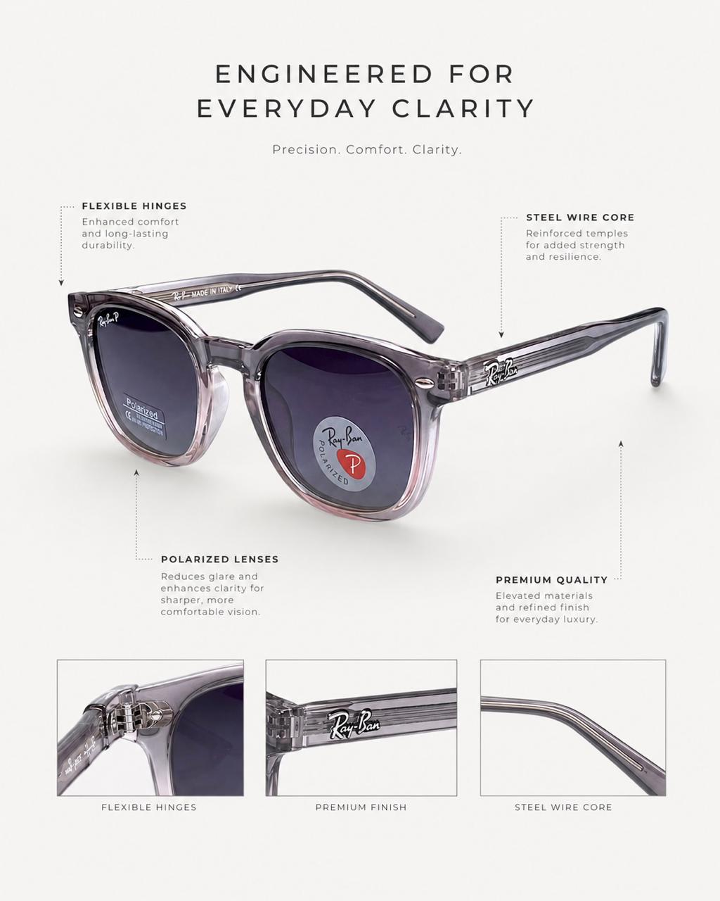 6103 - RB p - Polarized - Wayfarer - Premium - sunglasses