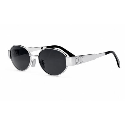 OVOIR - 6058 - Oval - Black Silver - Metal frame - Sunglasses
