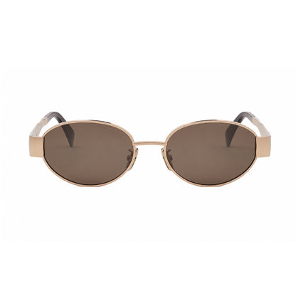OVOIR - 6059 - Oval - Brown Golden - Metal frame - Sunglasses