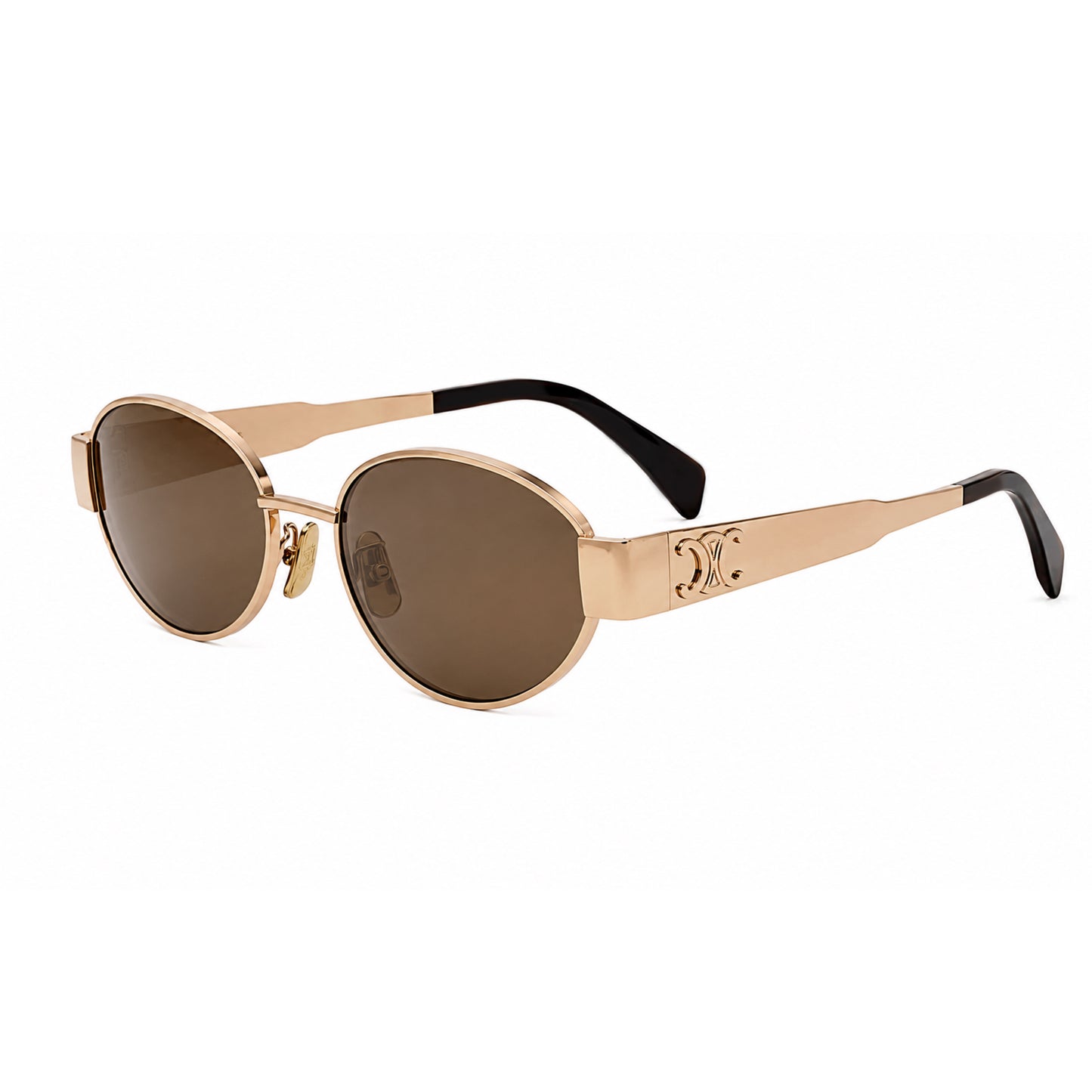 OVOIR - 6059 - Oval - Brown Golden - Metal frame - Sunglasses