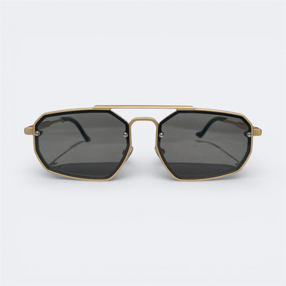 Monarch - 2521 - Golden Black - Octagon - Metal - sunglasses