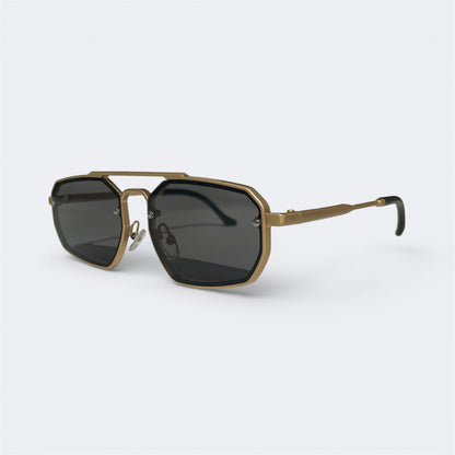 Monarch - 2521 - Golden Black - Octagon - Metal - sunglasses