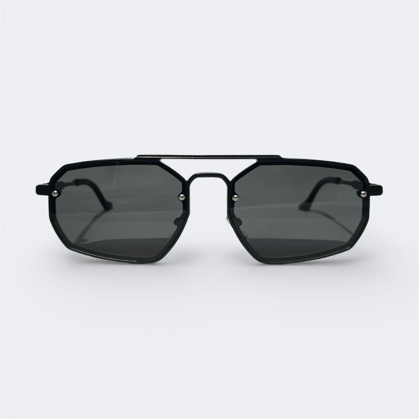 Monarch - 2520 - Black - Octagon - Metal - sunglasses