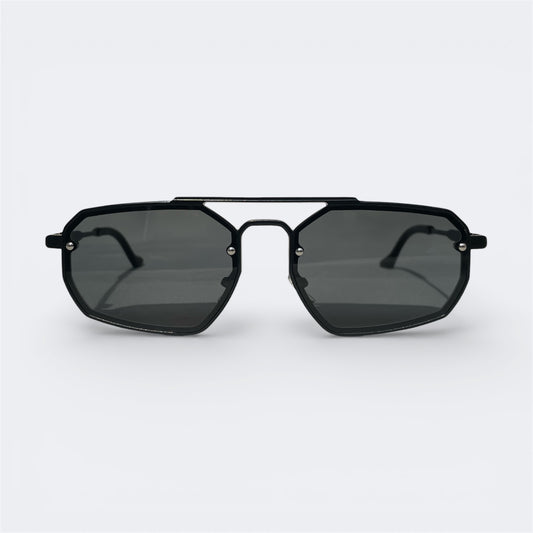 Monarch - 2520 - Black - Octagon - Metal - sunglasses