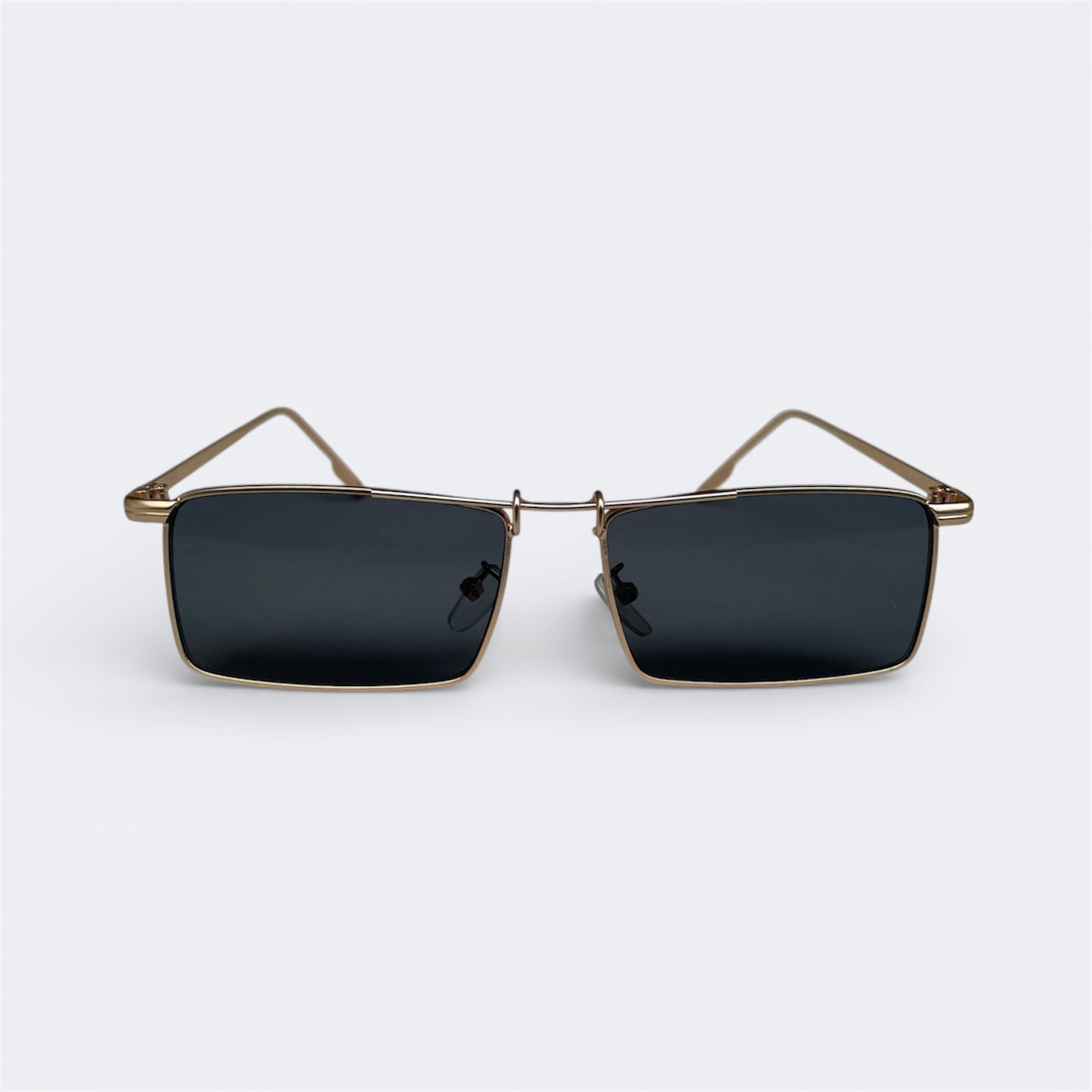 2522 - Golden Black - Rectangle - Metal - sunglasses
