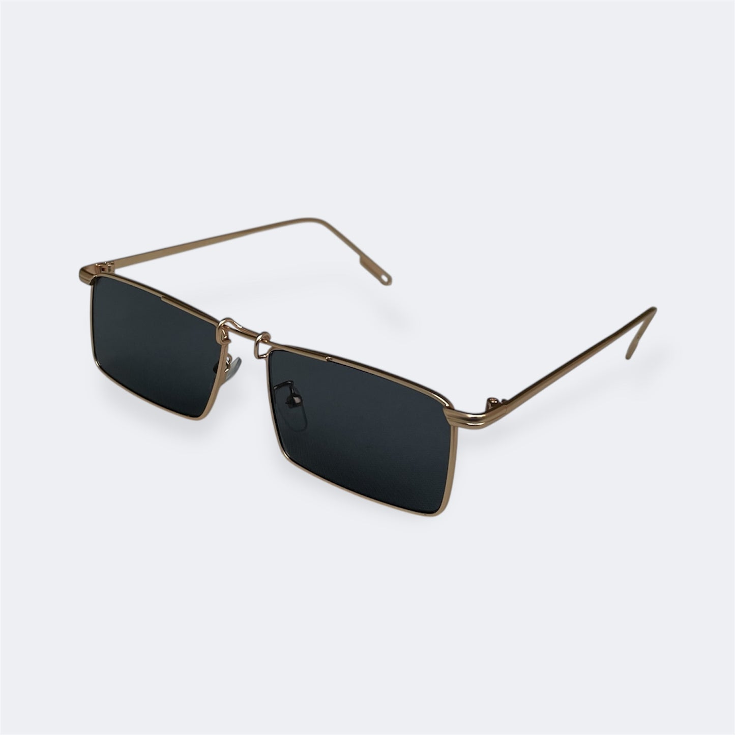 2522 - Golden Black - Rectangle - Metal - sunglasses