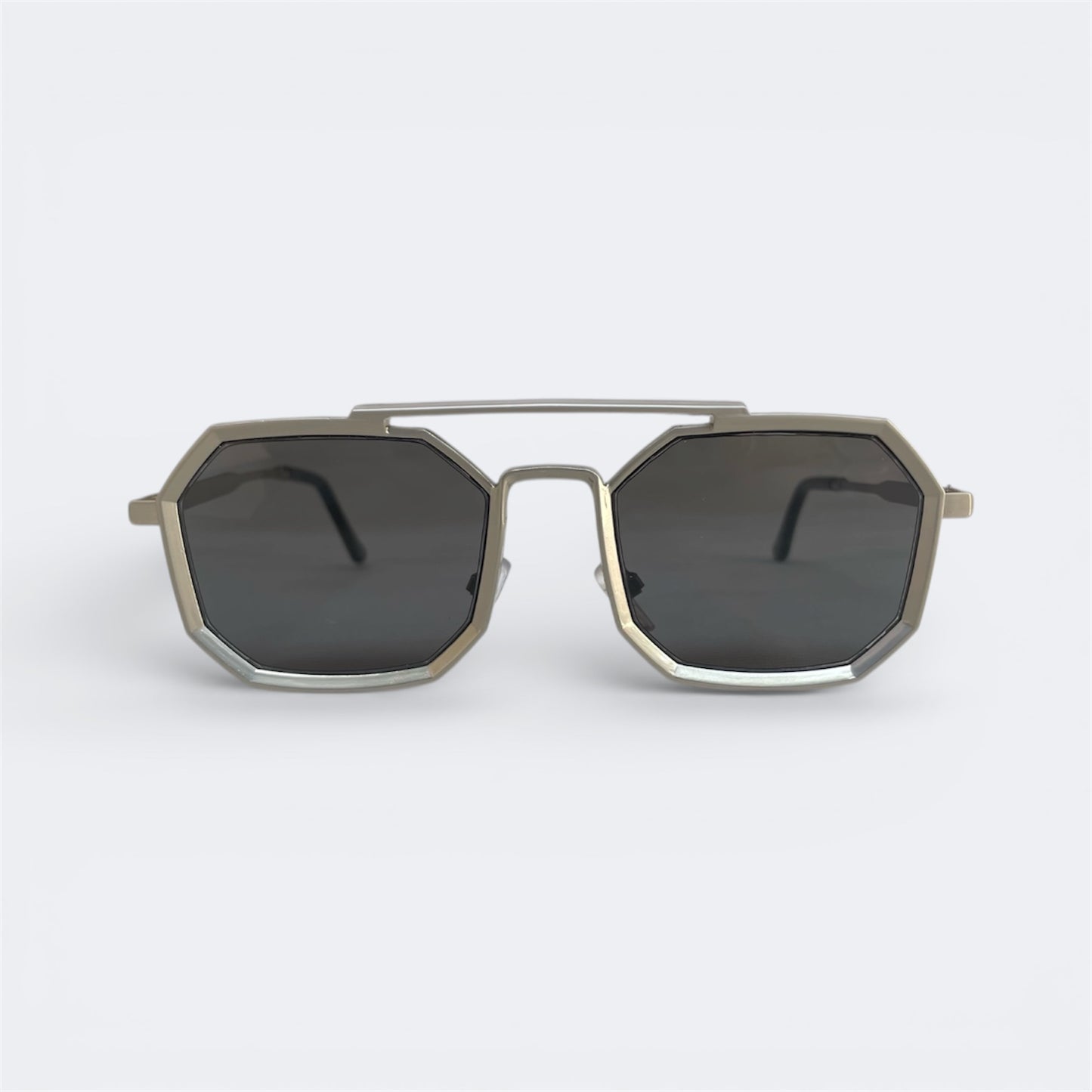 6829 - Silver - Octagon - Metal - sunglasses