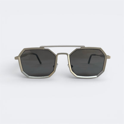 6829 - Silver - Octagon - Metal - sunglasses