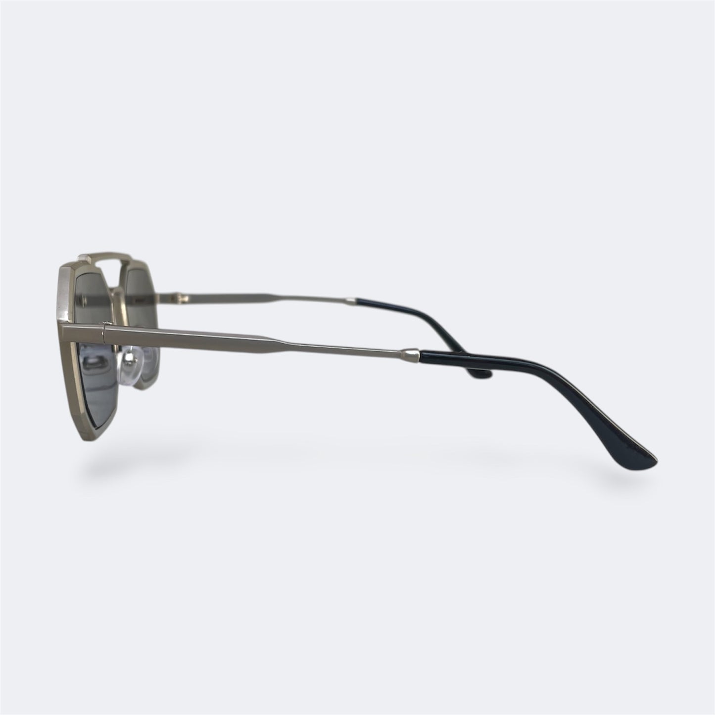 6829 - Silver - Octagon - Metal - sunglasses