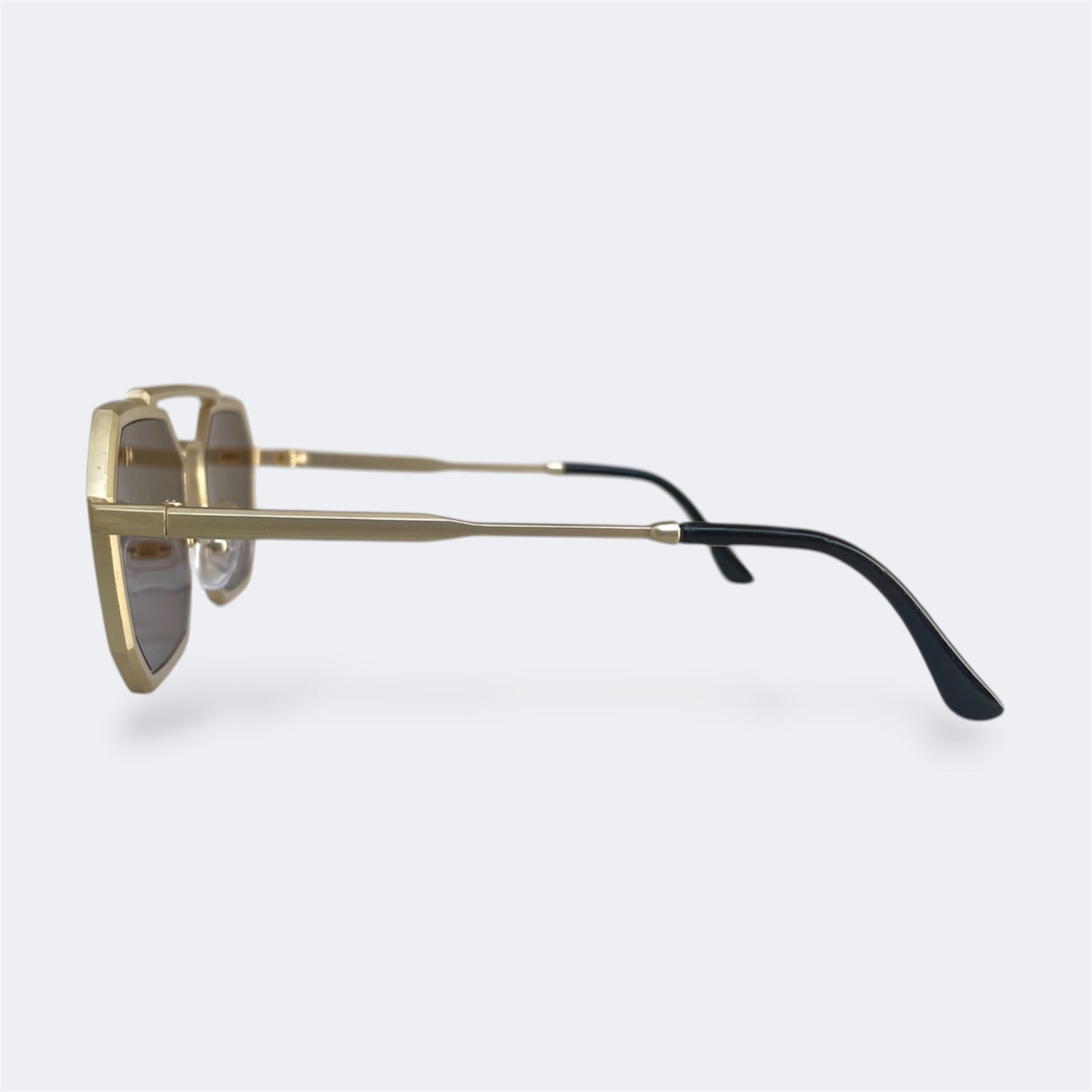 6830 - Golden - Octagon - Metal - sunglasses