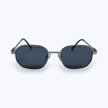 6836 - Silver - Hexagon - Metal - sunglasses