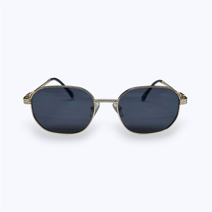 6837 - Golden Black - Hexagon - Metal - sunglasses