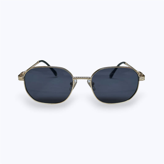 6837 - Golden Black - Hexagon - Metal - sunglasses
