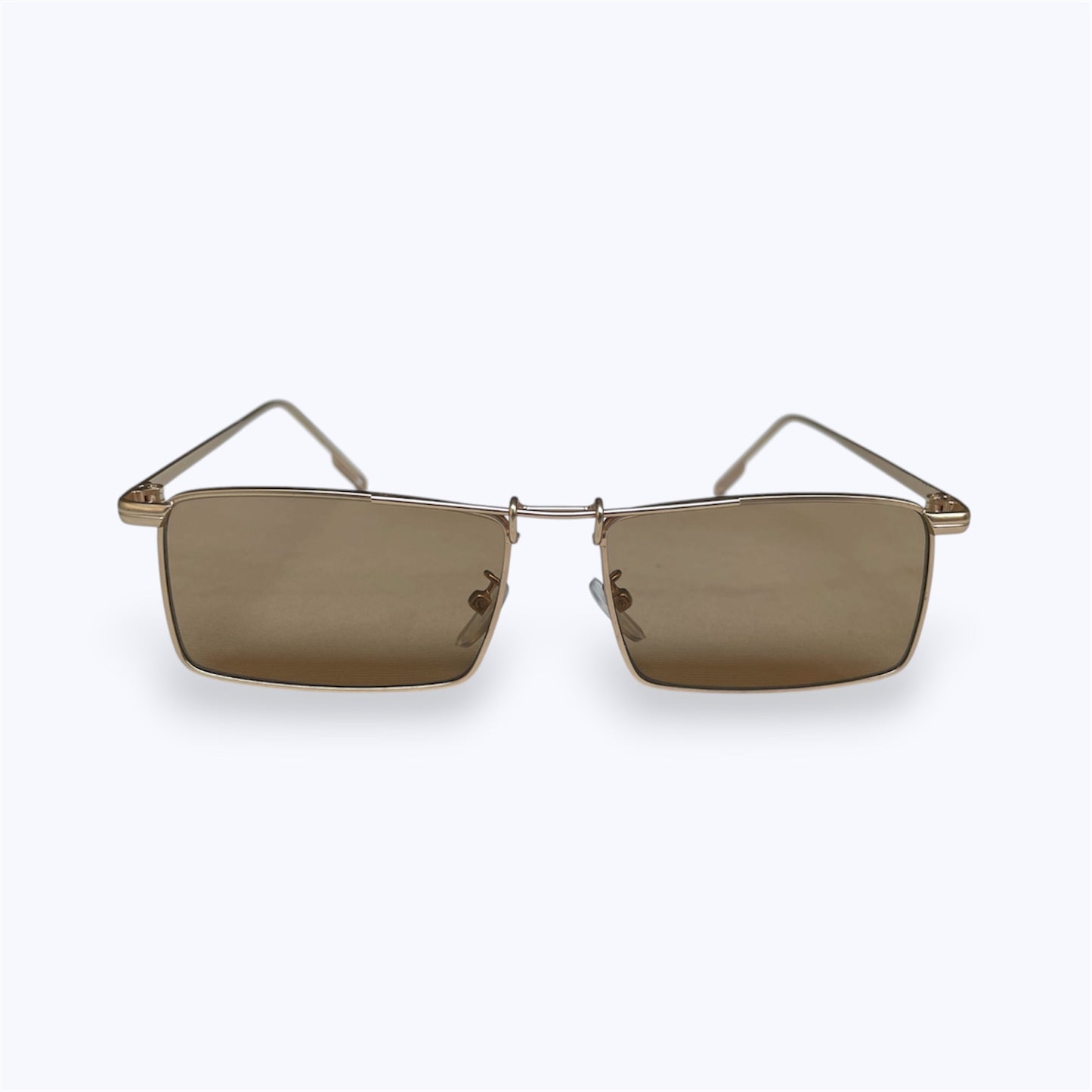 6838 - Rose Gold - Rectangle - Metal - sunglasses