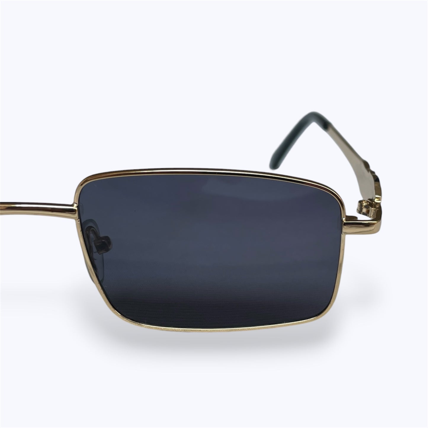 6834 - Golden Black - Rectangle - Metal - sunglasses