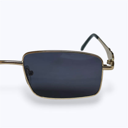 6834 - Golden Black - Rectangle - Metal - sunglasses