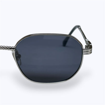 6836 - Silver - Hexagon - Metal - sunglasses