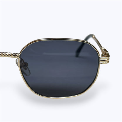 6837 - Golden Black - Hexagon - Metal - sunglasses