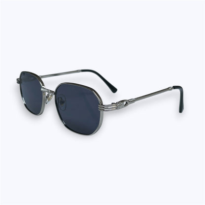 6836 - Silver - Hexagon - Metal - sunglasses