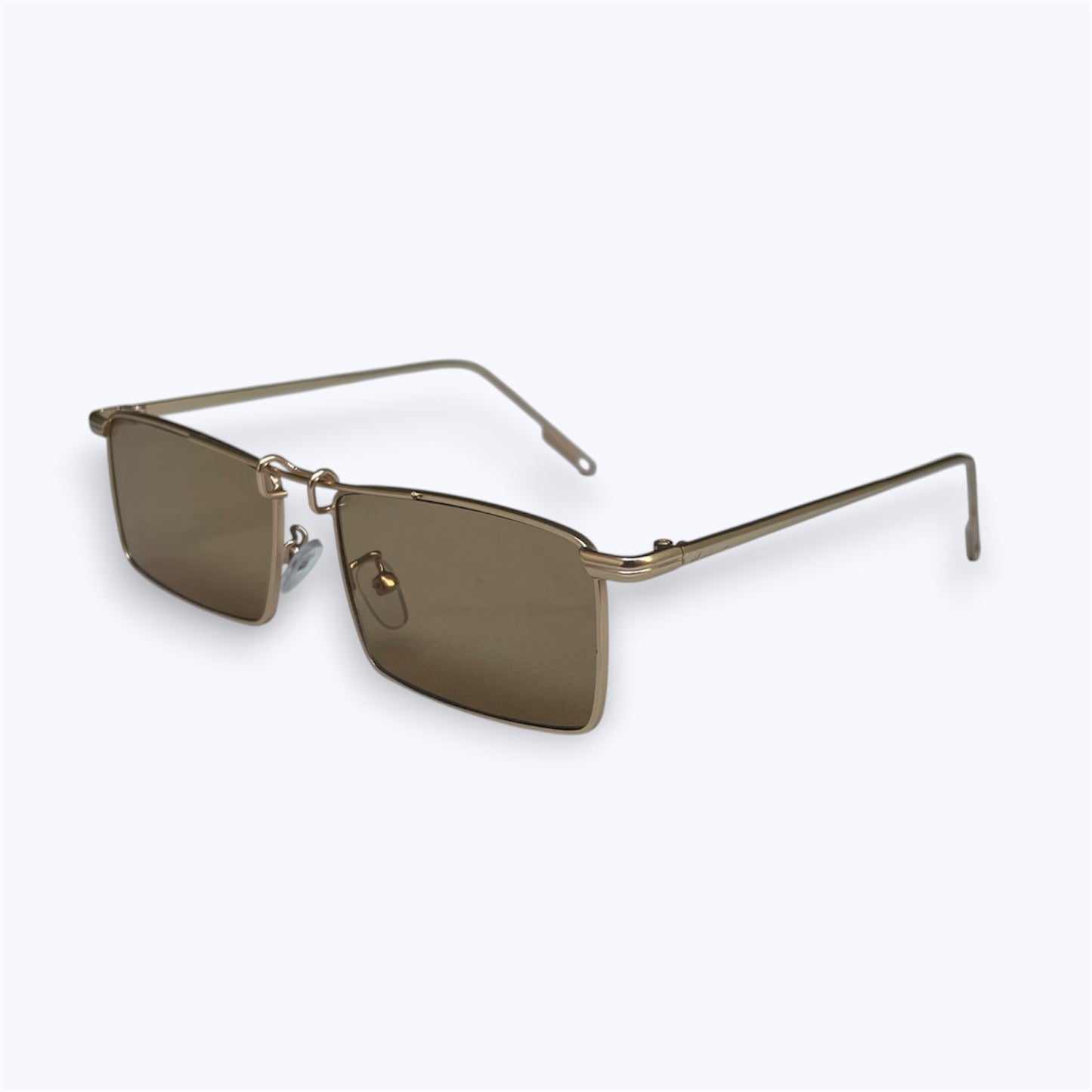 6838 - Rose Gold - Rectangle - Metal - sunglasses