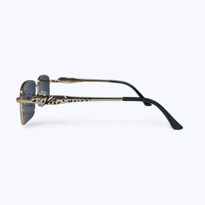 6834 - Golden Black - Rectangle - Metal - sunglasses