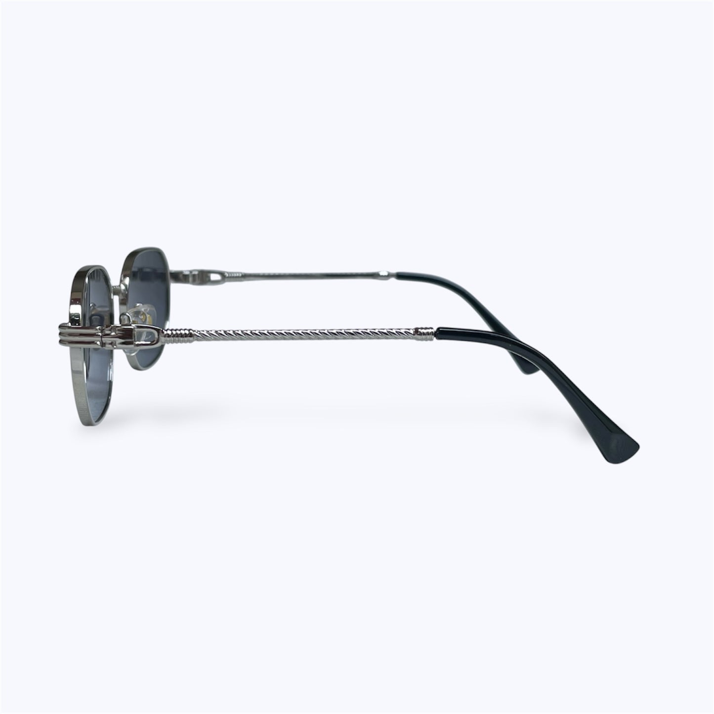 6836 - Silver - Hexagon - Metal - sunglasses