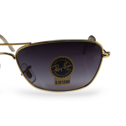 6839 - RB-Golden - Rectangle - Metal - sunglasses