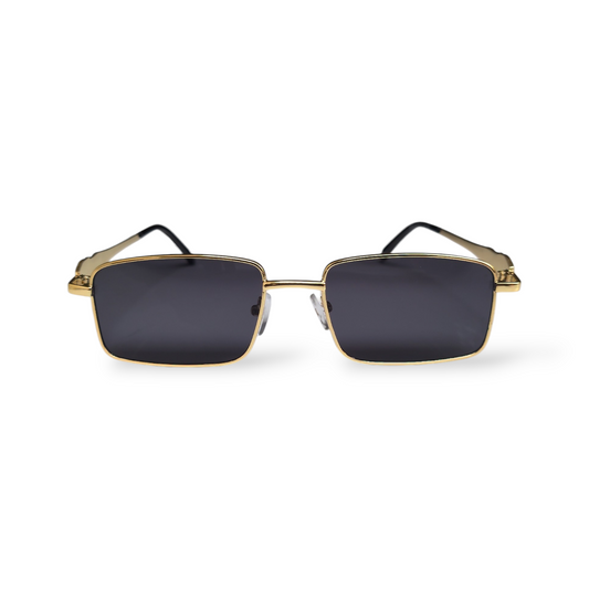 6834 - Golden Black - Rectangle - Metal - sunglasses